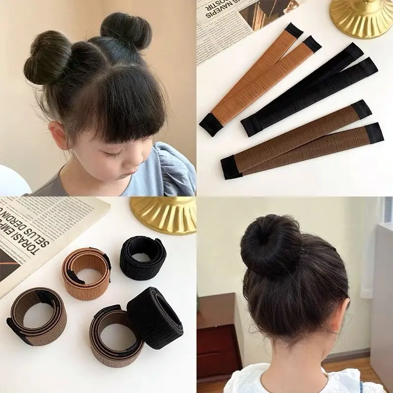 Phụ Kiện Tóc, Dây Buộc Tóc Nữ Và Bé Gái, Thiết Kế Đĩa Kiểu Pháp Ngọt Ngào, Dây Buộc Tóc, Xoắn Bóng, Dụng Cụ Tự Làm, Máy Làm Búi Tóc, Băng Đô Nụ Bông Bánh Rán, Chất Liệu Tổng Hợp