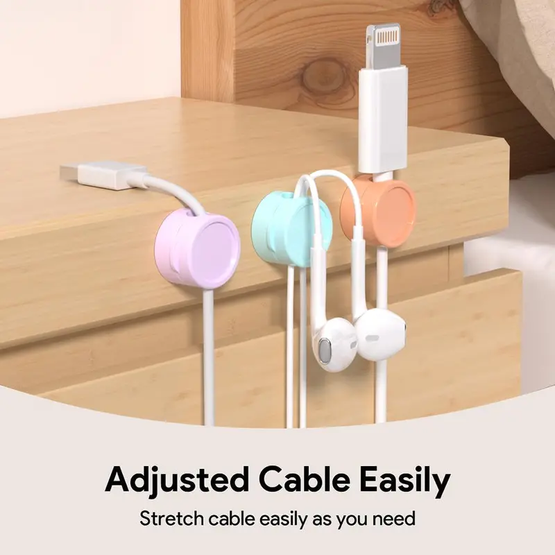 Magnetic Cable Management Holder, 3/6/9pcs Desktop Cable Organizer, Cable Storage Clip, Desk Organizer for Home Office, Office Stationery & Supplies 3