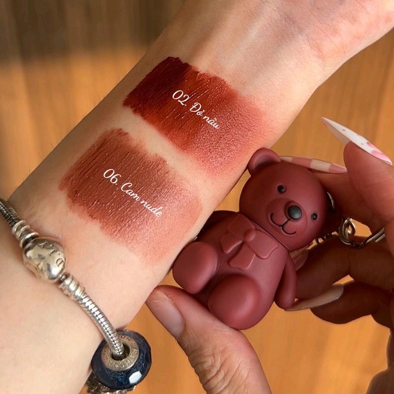 SON MÔI CÓ MÓC KHOÁ SIZE NHỎ MINI SIÊU XINH 2IN1 QUÁ TIỆN LỢI 4