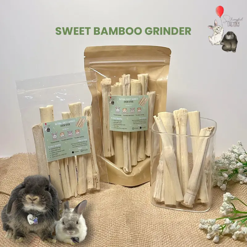 Natural Sweet Bamboo Grinder Chew Stick - Pengasah Gigi Kelinci Hamster Marmut Chincilla 0