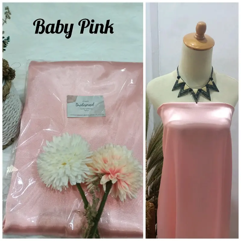3 Meter Kain Satin Kilap Max Premium Jakarta Saten Bridesmaid Grosir Murah dan Bagus grosir kain satin meteran Bisa Dicuci bukan Jilbab 6
