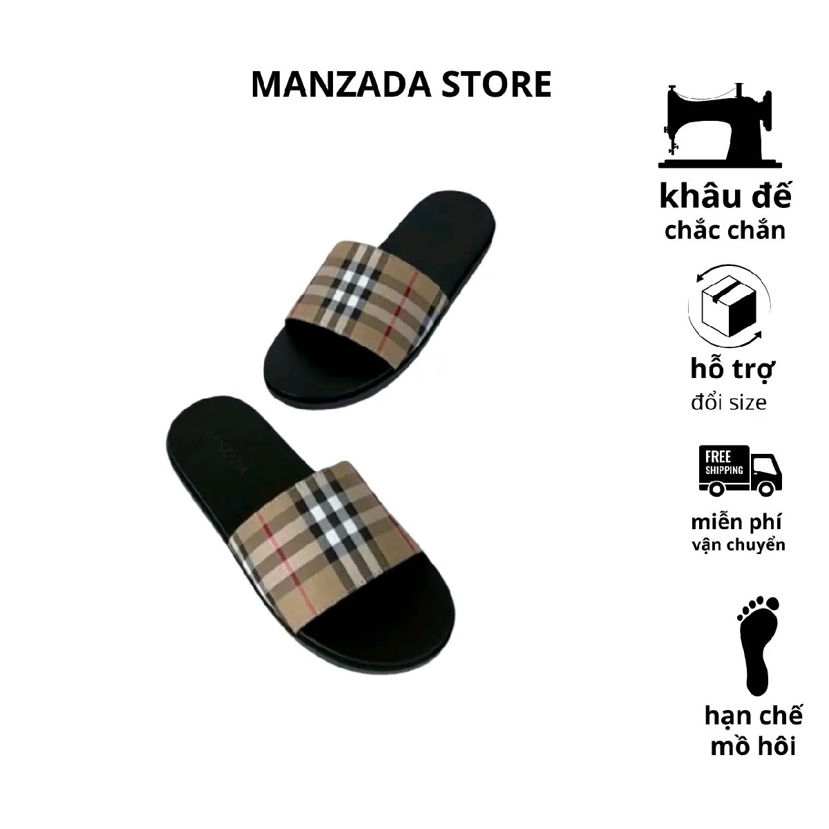 Dép quai ngang đế cao su 2 lớp đã khâu đế đi rất êm chân Mã 010 DÉP LÊ DÉP NAM Slipper DéP Đế Bằng Đồng dép tông boy phố đế cứng