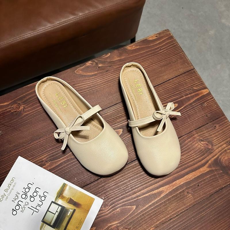 Giày sục búp bê bệt nơ nhỏ đế cao su mềm chống trơn phong cách nữ tính, nhẹ nhàng GiàY DéP