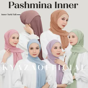 Pashmina Inner Babydoll Instant Ceruty Muslim Jilbab Instan Kerudung Ceruti Basic