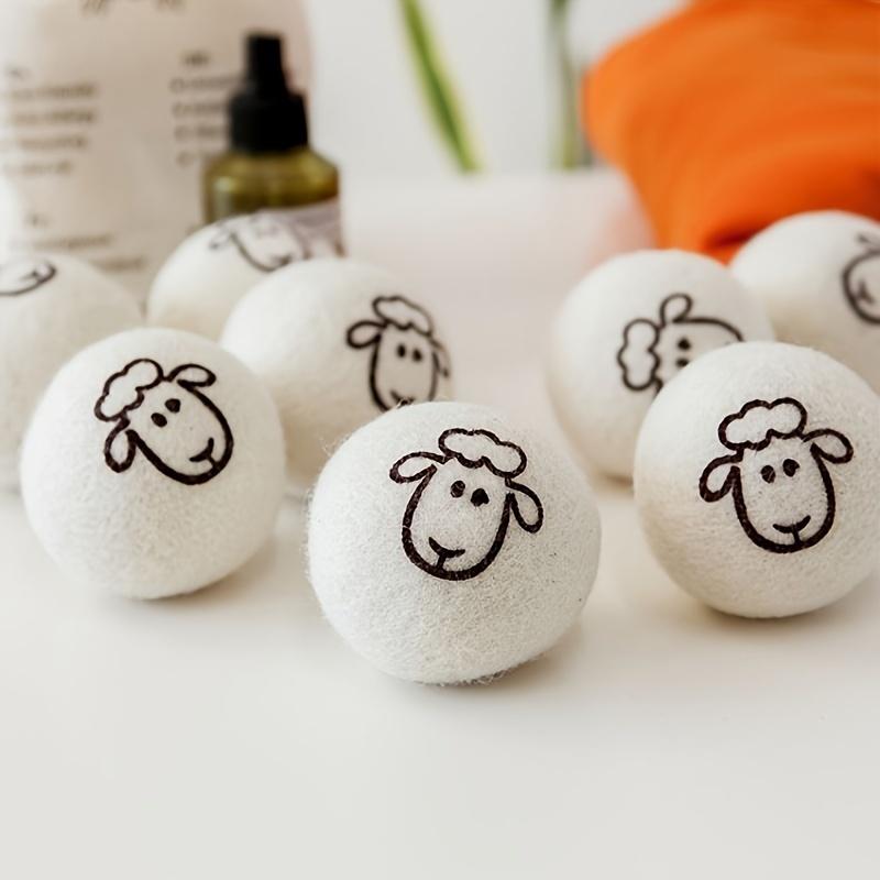 Product Introduction of 6pcs, Wool Laundry Dryer Ball, Reusable Laundry Ball, Laundry Washing Ball For Washing Machine, Fabric Softener Ball, Laundry Drying Ball, Anti-tangle Laundry Ball, To Reduce Wrinkles, Cleaning Supplies, Household Gadgets 3