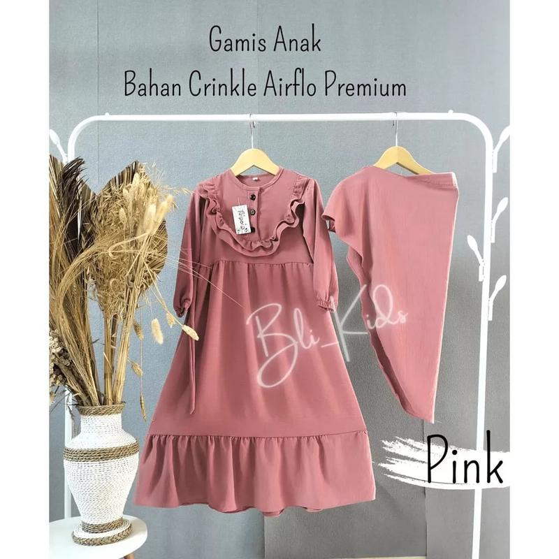 Product Introduction of Gamis Anak Perempuan Terbaru Bahan Crinkle Premium Airflow 22