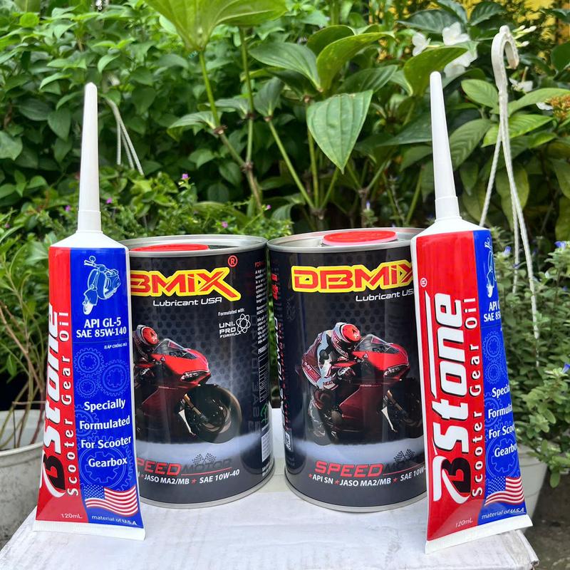 Combo 2 Chai Nhớt Xe Máy Full Tổng Hợp DBMIX 10W40 Cho Xe Số Và Xe Tay Ga 1L Nhớt  Xe Dầu Nhớt Phụ Tùng Kèm 2 Tuýp Nhớt Lap BSfone