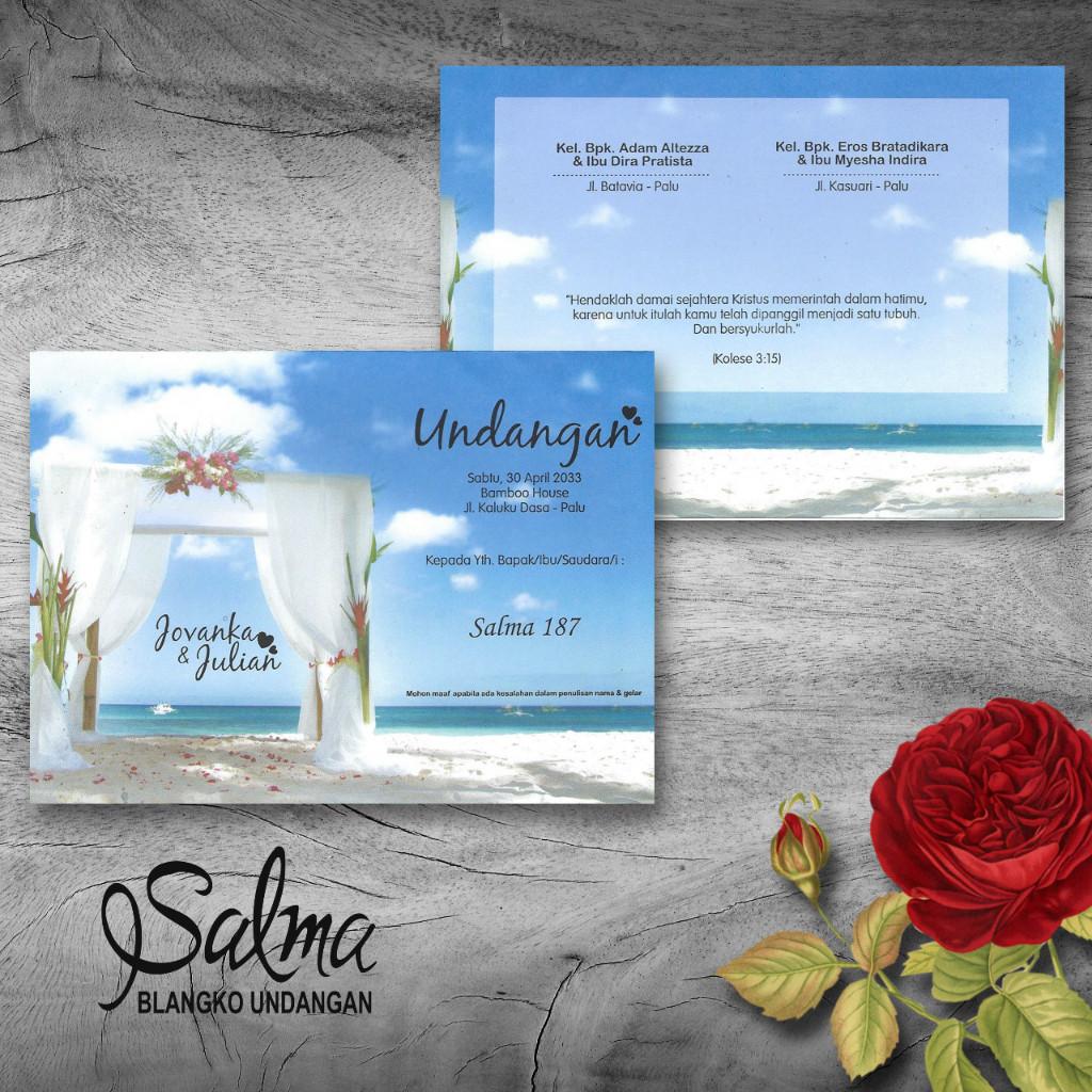 Undangan Pernikahan Kekinian SALMA 187 Elegan Modern Paket Lengkap 100 PCS Gratis Label & Plastik - JanjiKita | Default