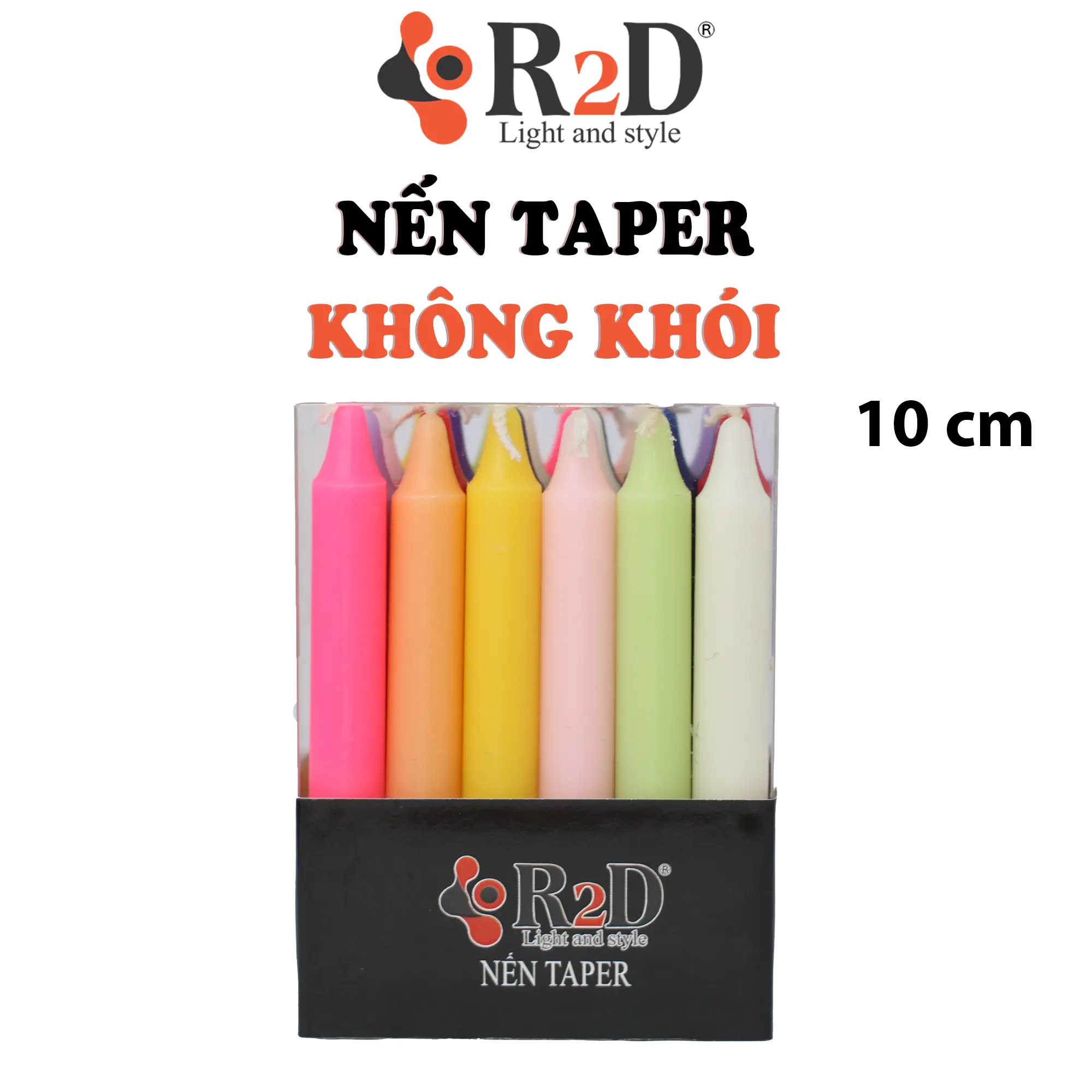 Nến Taper Mini 24 Cây Không Khói Không Mùi Cháy Bền Dùng Thắp Sáng Trang Trí.