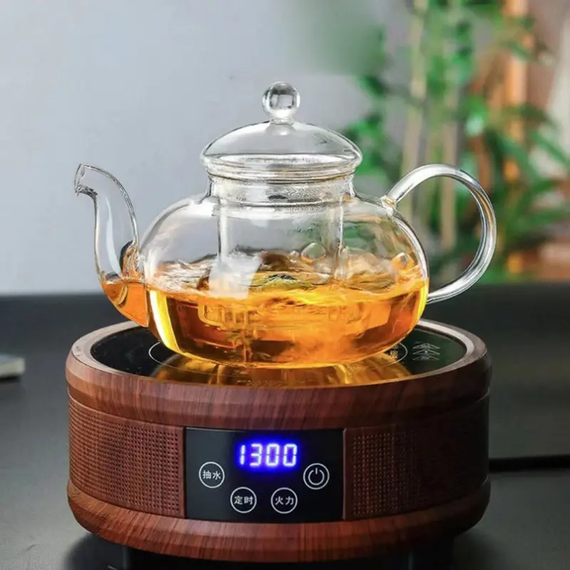 Bình trà thủy tinh, chịu nhiệt, với máy phát, thích hợp cho lá trà, thảo mộc và cà phê, bộ trà, chai Thực Dụng cốc trà hoa 6
