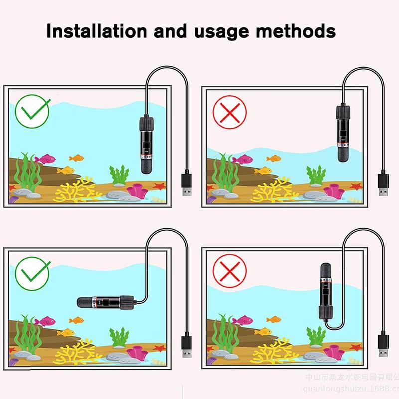 Product Introduction of Mini Heating Rod Submersible Aquarium Heater With Temp Controller Usb Thermostatic Rod For G7X6 33