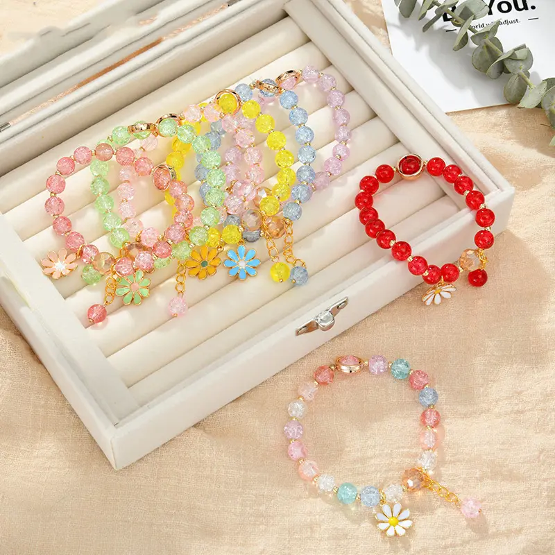 【Jakert】Beautiful Bracelet Female Strawberry Sun Flower Sister Bestie Student Couple Daisy Beautiful