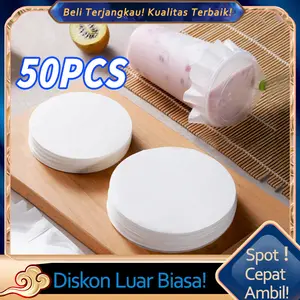 50pcs Leak Proof Paper Film Lid For Kopi Take Away Kertas Tutup Gelas