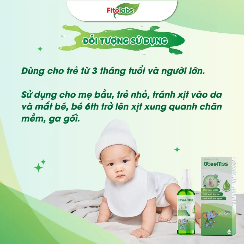 Xịt Tinh Dầu Thơm Da OteeMos An Toàn Cho Bé Ngừa Muối Đốt, Xua Côn Trùng Hiệu Qủa , Làm Dịu Da, Dưỡng Ẩm, Mờ Vết Thâm Lọ 50ml 6
