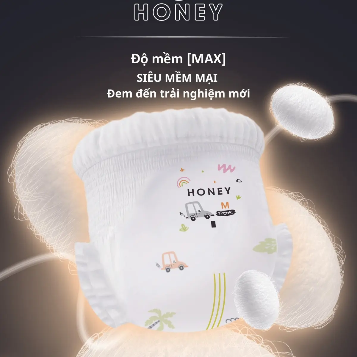 Combo 03 bịch bỉm Honey siêu mềm mỏng