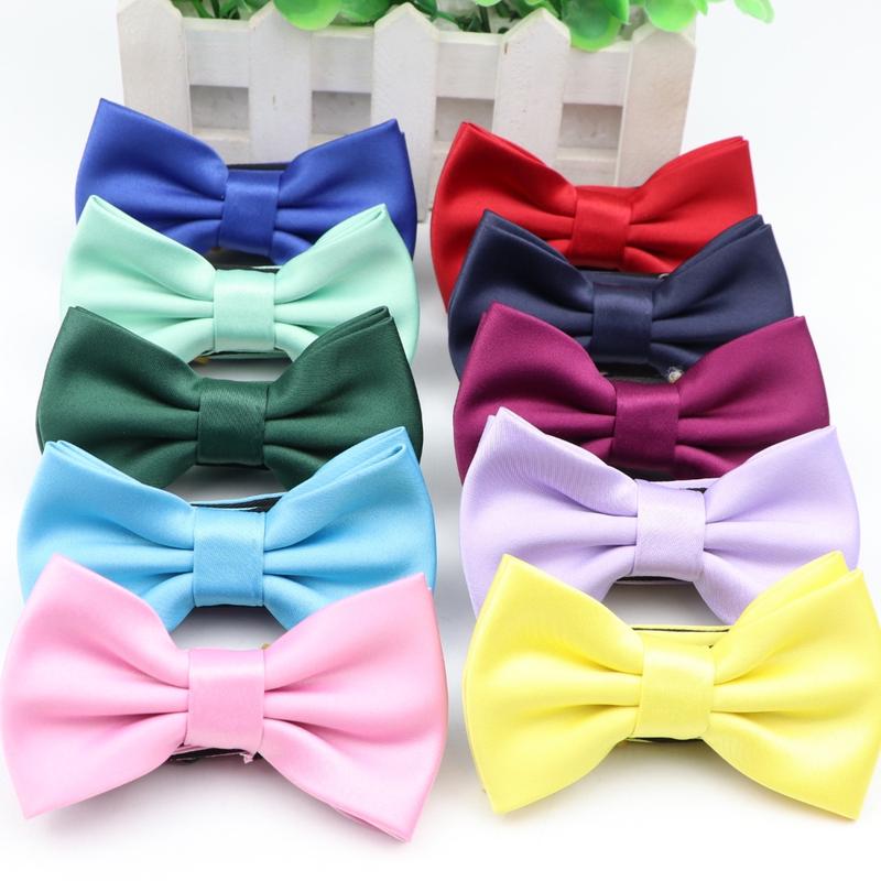 ZONFAZ New Quality Solid Color Bowtie For Children Cute Adjustable Wedding Party Bow Ties Kids Butterfly BowKnot Tie 0