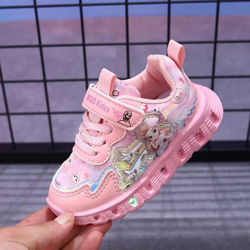 Product Introduction of Light Up Spring and Autumn New Single Girls' Sports Baby Casual Little Girls Lightweight Princess Shoes 17