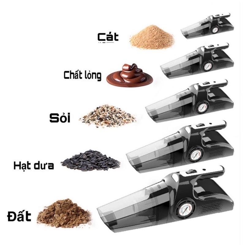 Máy Hút Bụi Mini Cho Xe Ô Tô Kèm Chức Năng Bơm Lốp Bánh Xe, Cầm Tay Nhỏ Gọn 4
