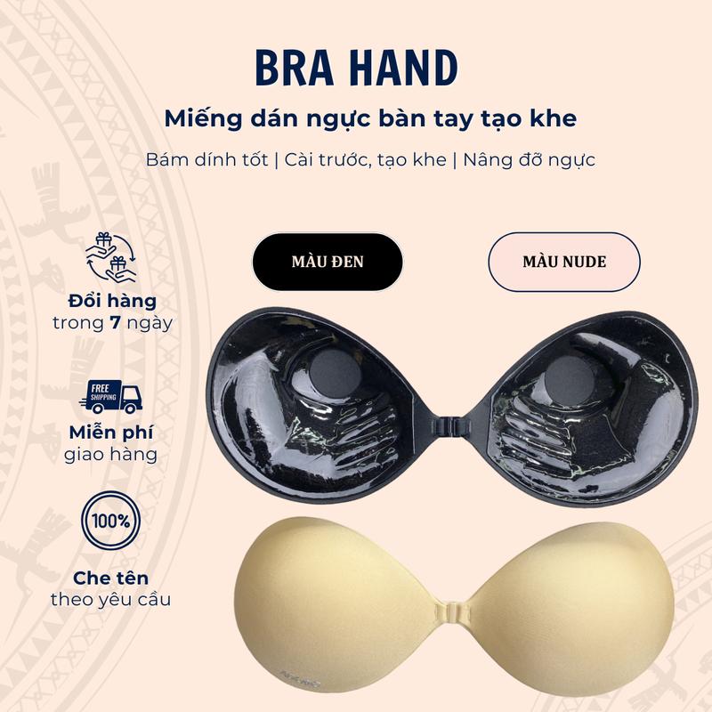 [ADORE] Miếng Dán Ngực Bra Hand Silicone Cài Trước Tạo Khe Đẩy Ngực Bám Dính Tốt, Tái sử dụng nhiều lần, Cao Su Nữ