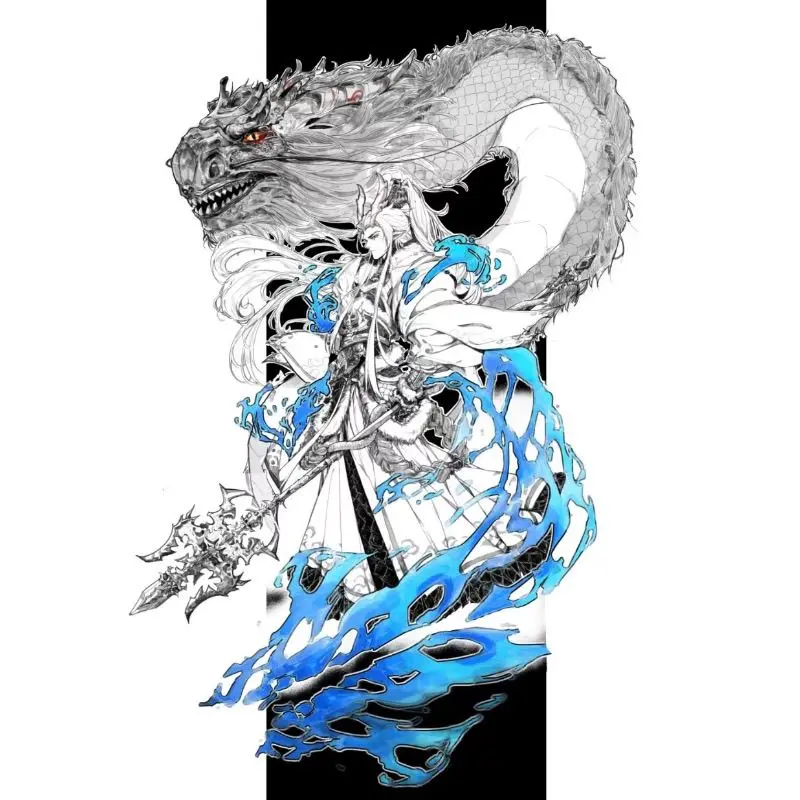 Ne Zha 2 Sea Anime Peripheral Secondary Element Good-looking Ao Guang Acrylic Standing Sign Desktop Furnishings Ornaments