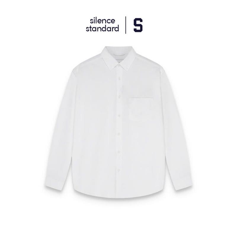 Áo sơ mi cổ cài trơn màu kẻ sọc SilenceStandard Eco Oxford Blank Nam Menswear- SO25