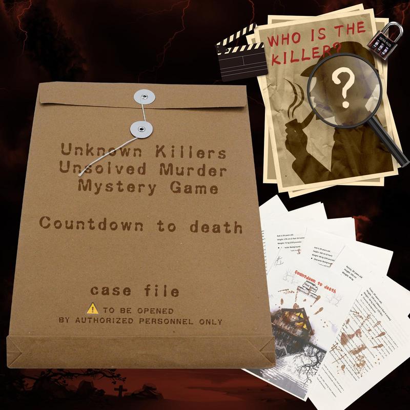 Unknown Killers Unsolved Murder Mystery Game (1 Set), Detective Clues/evidence, Solve the Crime, Solve the Crime for Individuals, Date Nights & Party Groups（6 People Semi Closed) 5
