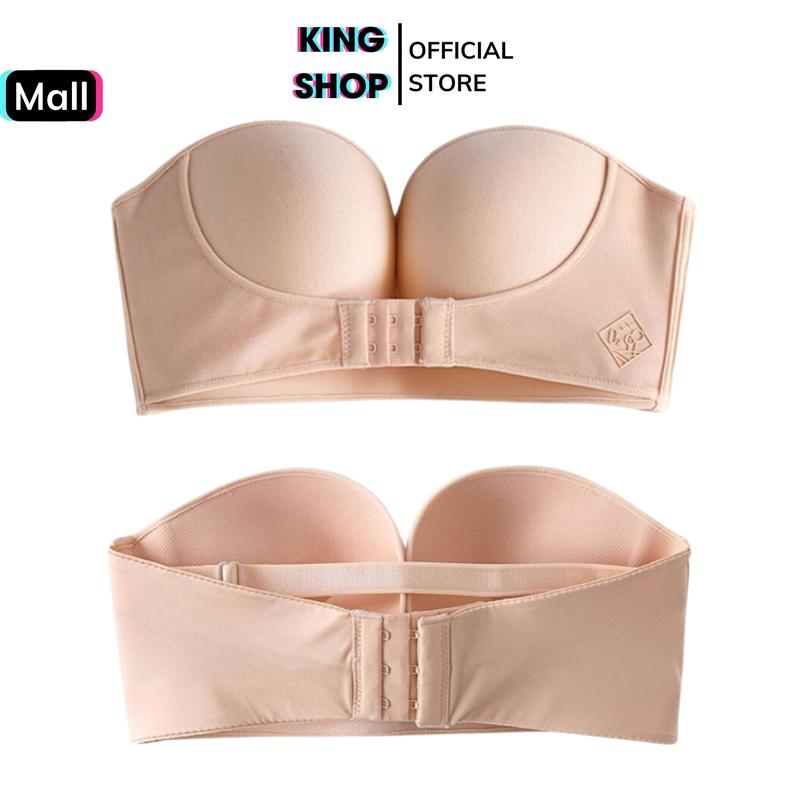 Áo Cup Ngực Không Dây Mút Dày Nâng Ngực Và Tạo Khe - Áo Ngực nữ Cúp Ngang Không Gọng Cài Trước Chống Tụt KING SHOP Bra Women áocon nữ ômngực Top đen kaki hồng áo lót không gọng A336