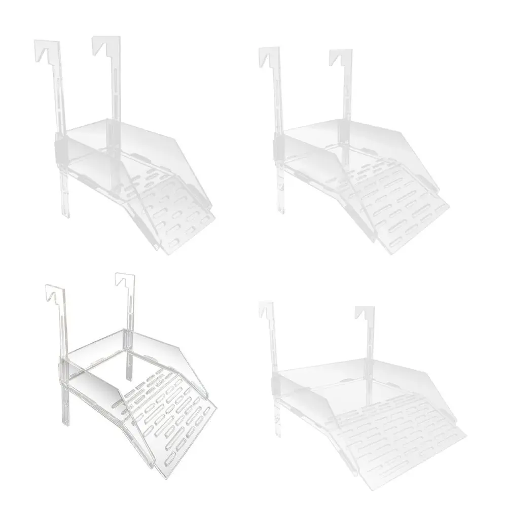 Hanging Turtle Basking Platform Resting Terrace Aquatic Reptile Ramp Transparent Turtle Terrace for Frog Newts Lizard Semi Aquatic Animals