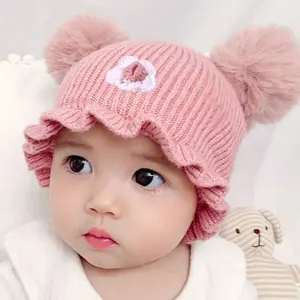 Pinpin Kids - Topi Bayi Renda Bunga / Kupluk Bayi Renda Motif Bunga Polosan 6 Bulan - 2 Tahunan