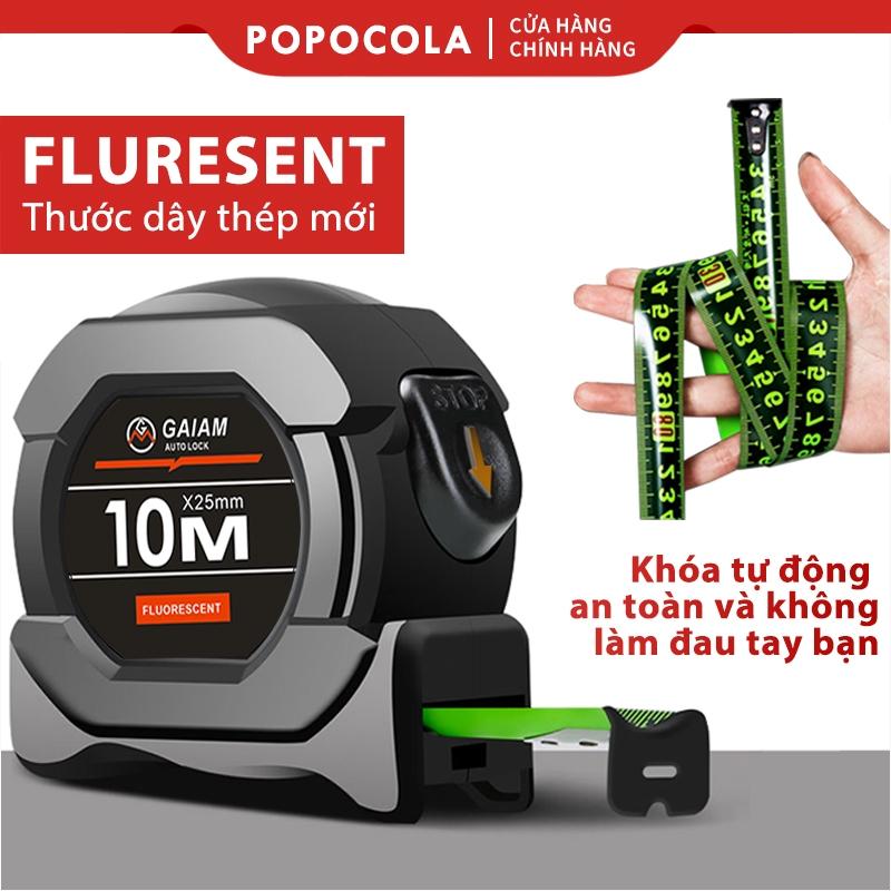 Độ Chính Xác Cao thước cuộn thép, thước dây thép carbon thước dây cao cấp thước mét 5m 10m  sơn huỳnh quang cho bóng tối