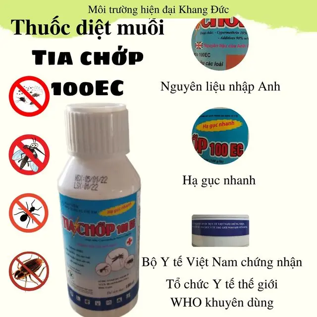Thuốc Diệt Muỗi Tia Chớp 100EC Hiệu Suất Cao Hơn 1,5 lần Nguyên Liệu Nhập Anh Hạ Gục Nhanh Phun Xịt Hiệu Quả 0