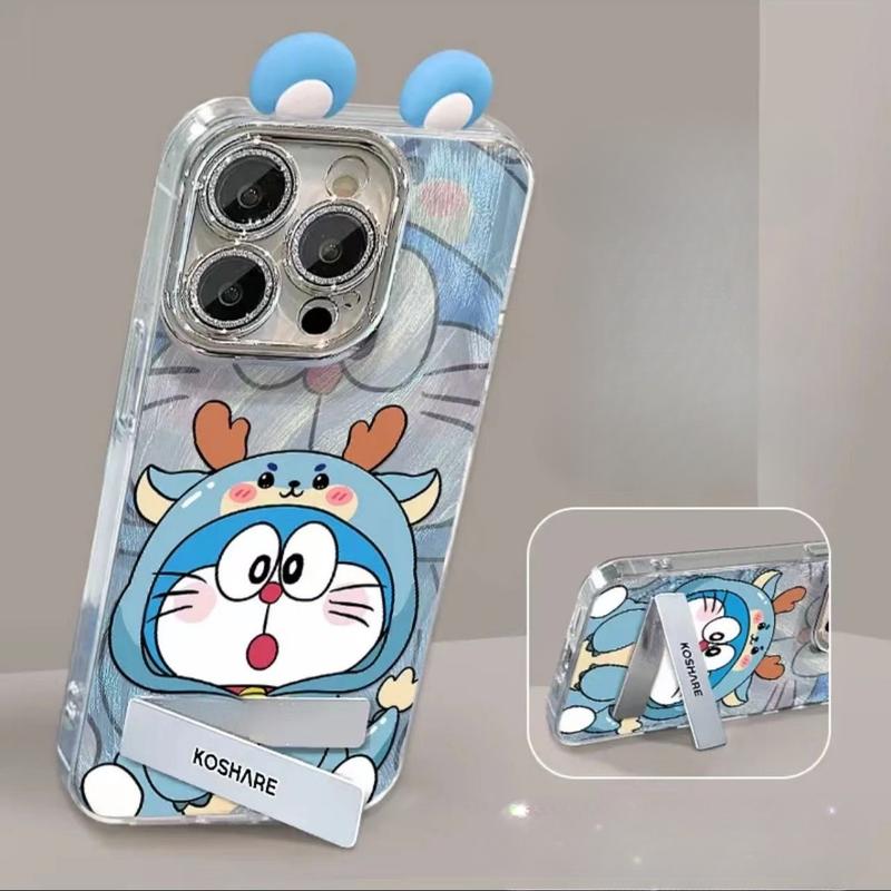 Product Introduction of Ốp Điện Thoại tai mèo hổ rồng leng keng cho iPhone , 15, 14, 13, 12, 11 Pro Max, XR, X, XS Max, 15Plus, 14Plus, X, XR, XS Max, nắp lưng chống sốc, màng bảo vệ ống kính tích hợp Case 15