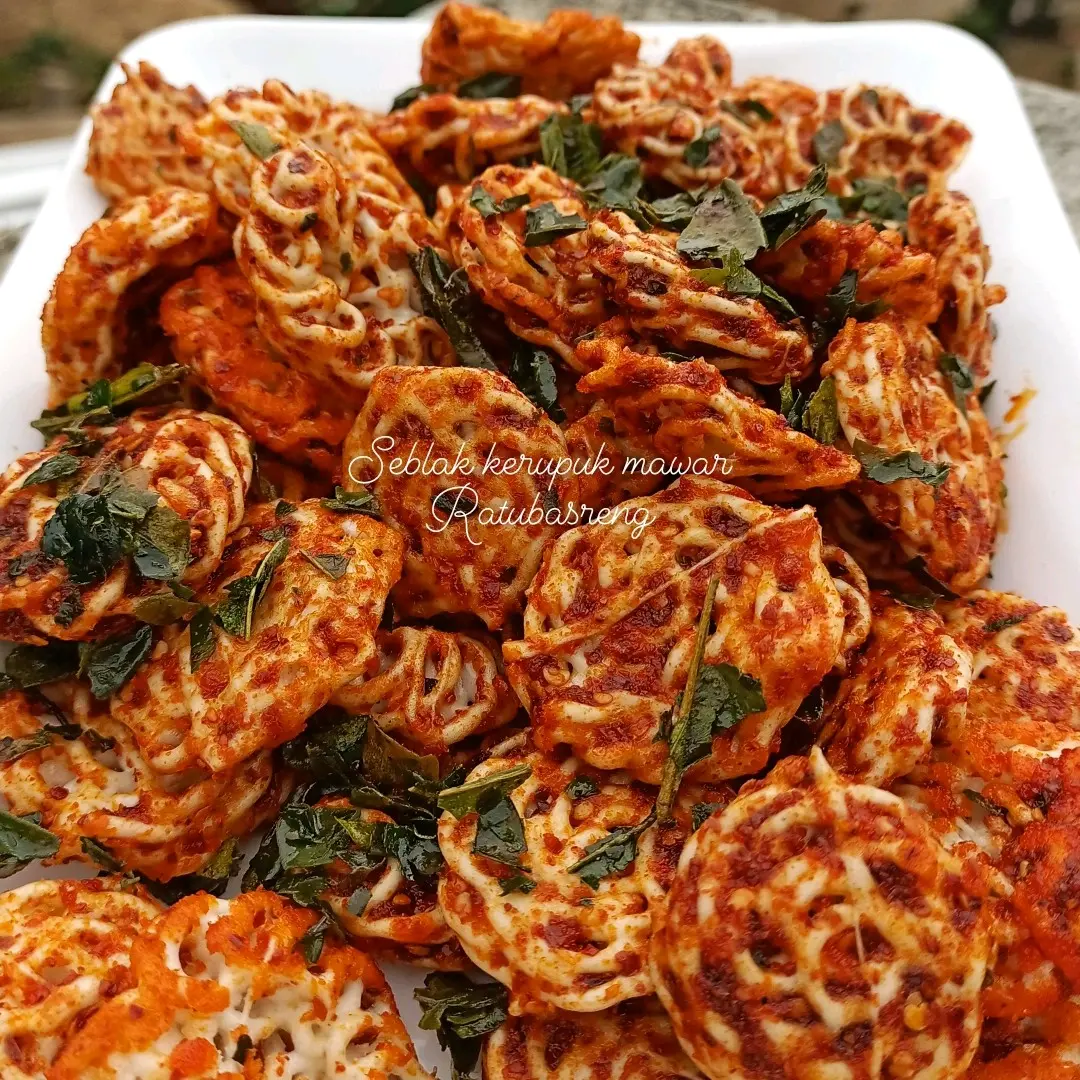 Seblak kerupuk mawar pedas 500 gram / Cemilan / Food