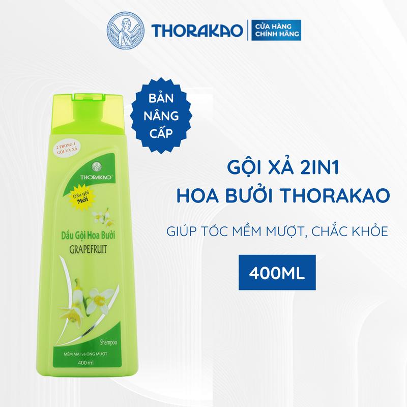 Gội Xả 2IN1 Thorakao Hoa Bưởi Kích Mọc Tóc Giảm Gãy Rụng 400ML