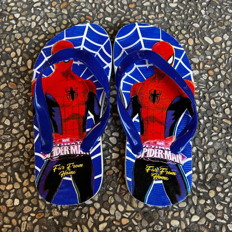 Sandal Sendal Japit Jepit ANAK SPIDERMAN Kaki Fashion