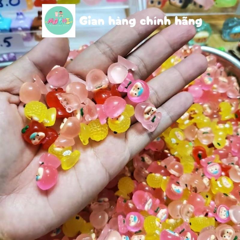 (Set 5 túi mù mini mix sẵn) Charm mini size từ 1-2 cm Đồ Chơi Cho Bé 2