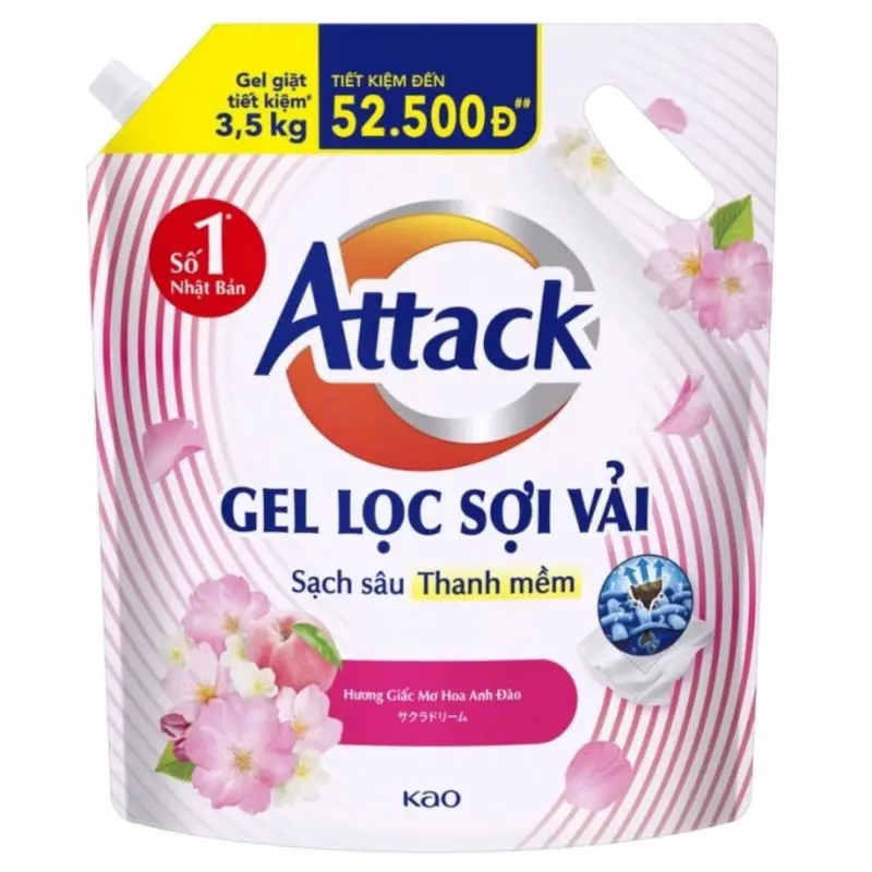 Gel Giặt Attack Hương 3.5kg Làm Sạch