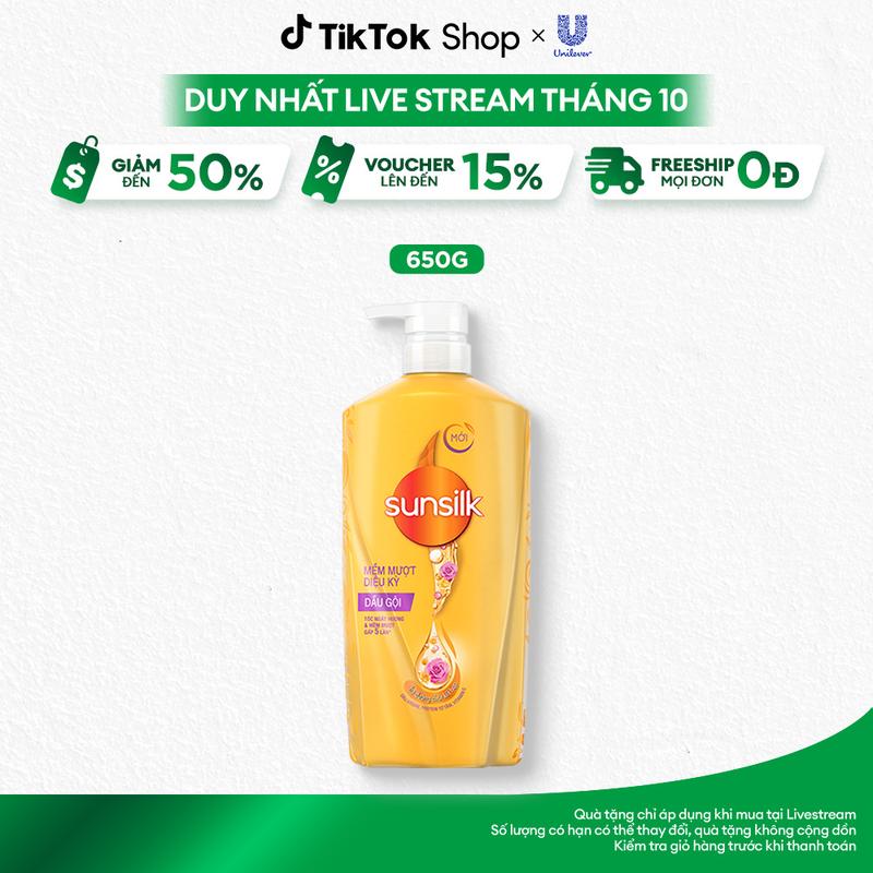 [FS] Dầu gội Sunsilk hỗ trợ Dưỡng Tóc, làm sạch và mềm mượt tóc cho mái tóc ngát hương 650g [3]