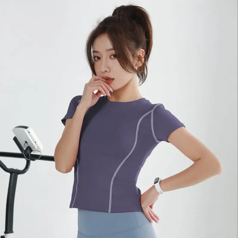[LADIES FASHION] Atasan Lengan Pendek Olahraga Kaos Olahraga Pendek T-shirt Wanita baju Yoga 1124 sport 3
