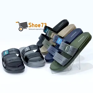 LUOFU E 6208 - B SIZE 40-44 ORIGINAL l Sandal Selop ban 2 jelly pria l Sendal kokop cowok impor