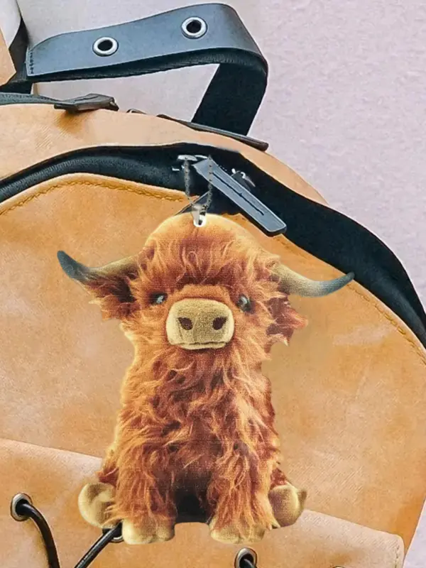 Cute Cartoon Cow Acrylic Pendant, Car Rearview Mirror Pendant, Exquisite Bag Pendant, Keychain Decoration, Home Decoration, Holiday Party Decoration, Gift for Children 7