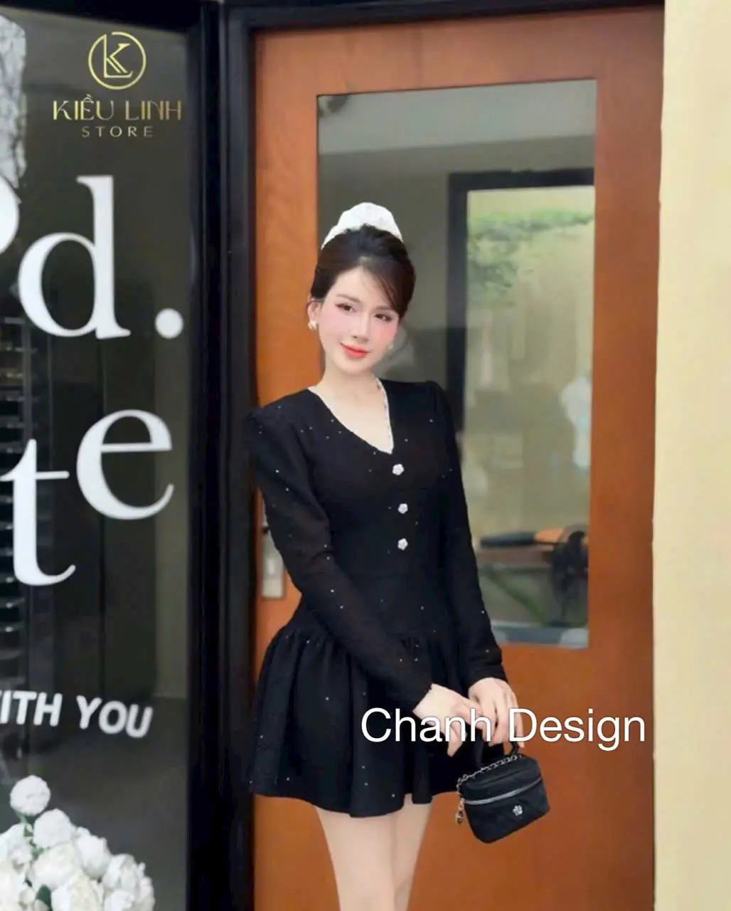 VÁY ( Mã V44 ) dạ kim sa đuôi cá xếp ly xoè cổ V sang chảnh mùa đông dài tay