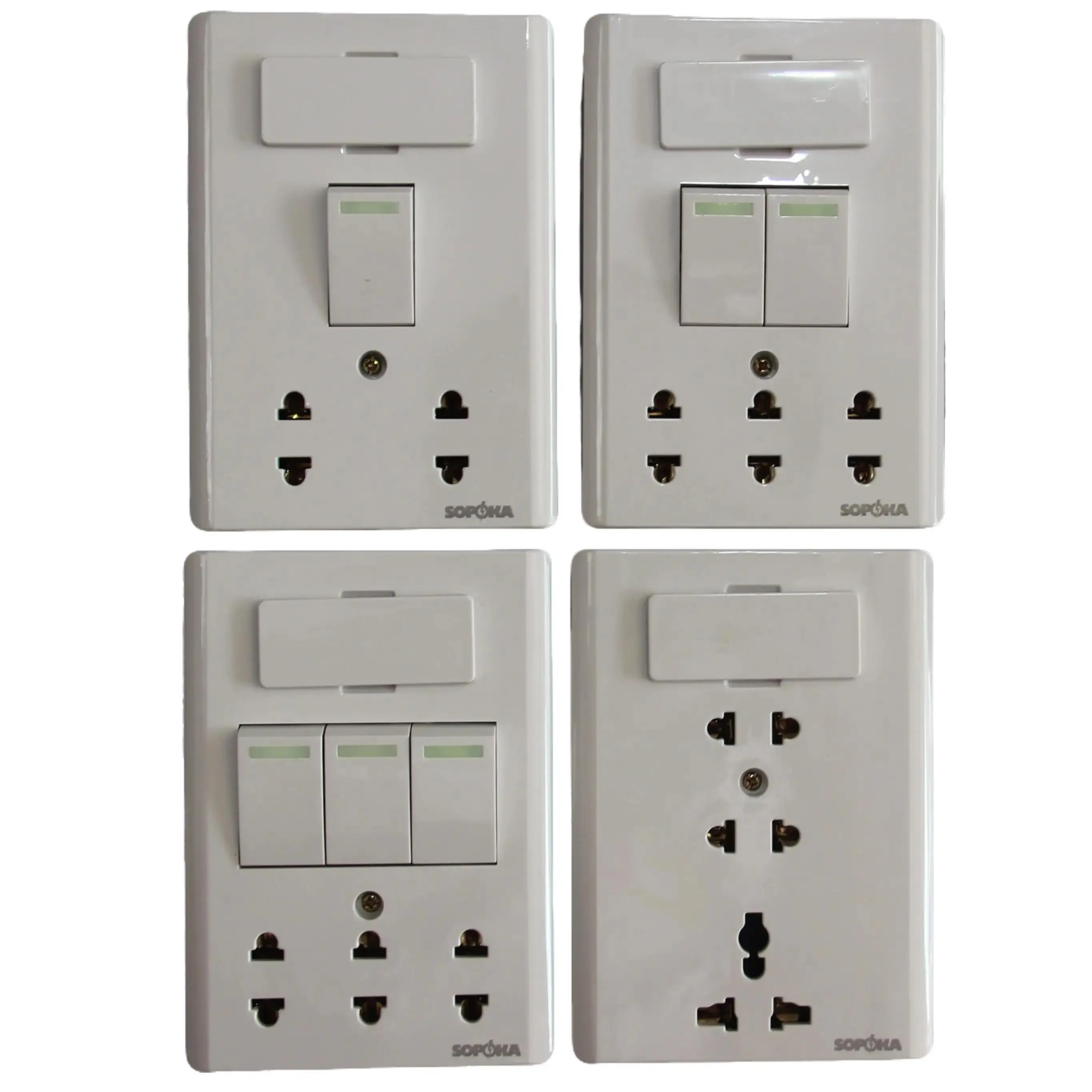 Bảng điện giả âm SOPOKA , Taplo điện lắp nổi SOPOKA loại 1 ,2 ,3 công tắc