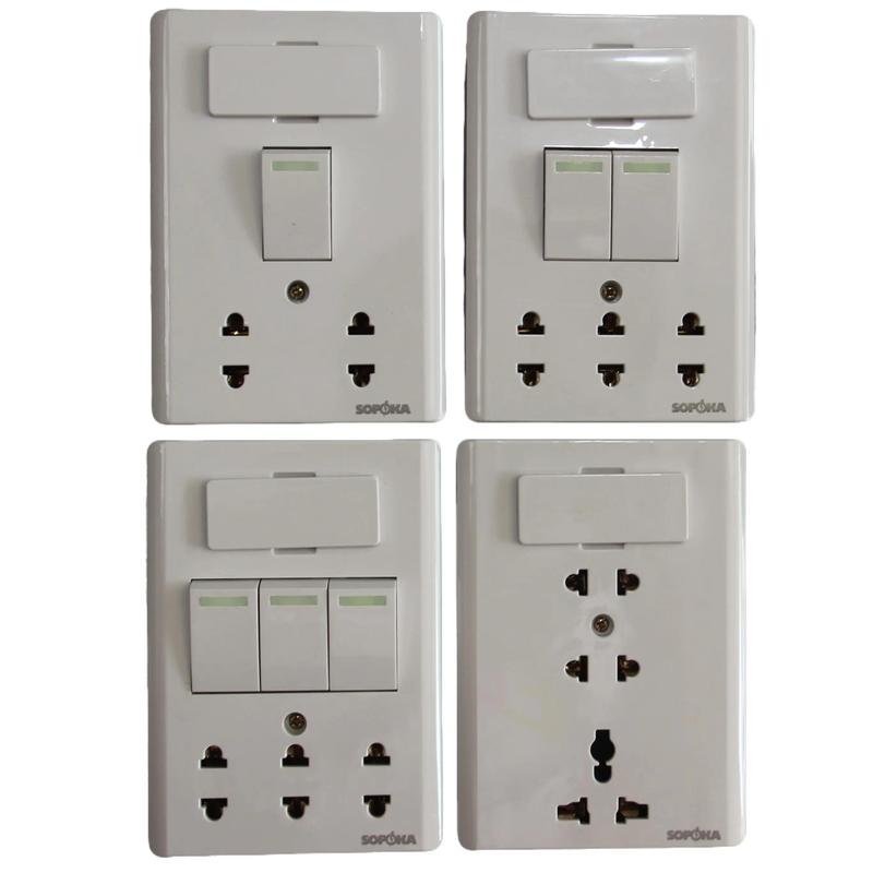 Bảng điện giả âm SOPOKA , Taplo điện lắp nổi SOPOKA loại 1 ,2 ,3 công tắc