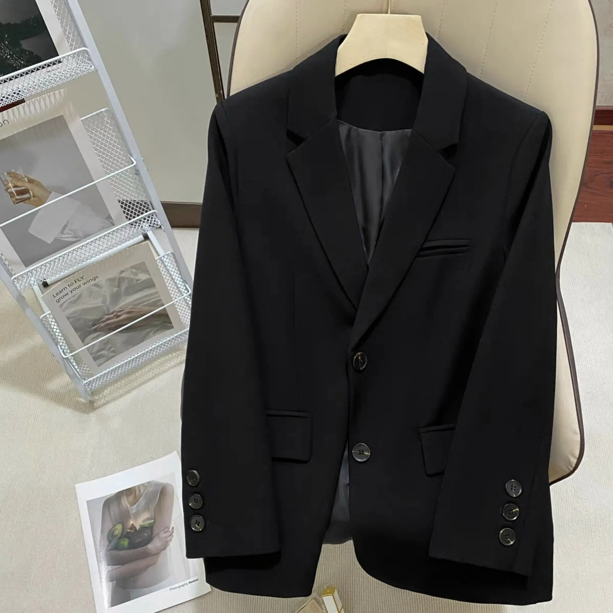 Áo khoác blazer nữ tay dài 2 lớp phong cách hàn quốc Hb.closet A006 Jacket Women