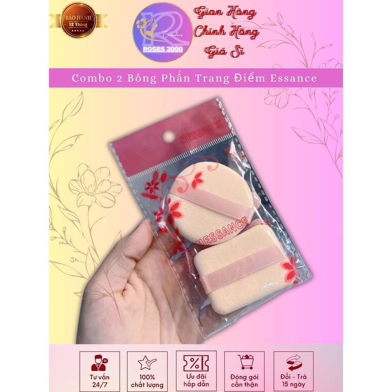  1 Cặp Bông Phấn Trang Điểm Essance - Nhỏ Gọn Đánh Phấn Chuẩn Mịn 