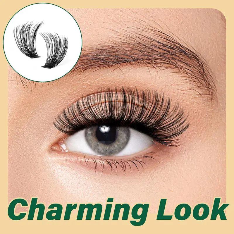 Blended Personal Makeup False Eyelashes, Fluffy Curly Thick False Eyelashes, Lightweight Makeup Eyelash Enhancement Set, Makeup Gifts, Eyelash Strips False Eyelashes, Eyelash Clusters, Fall Gifts 7
