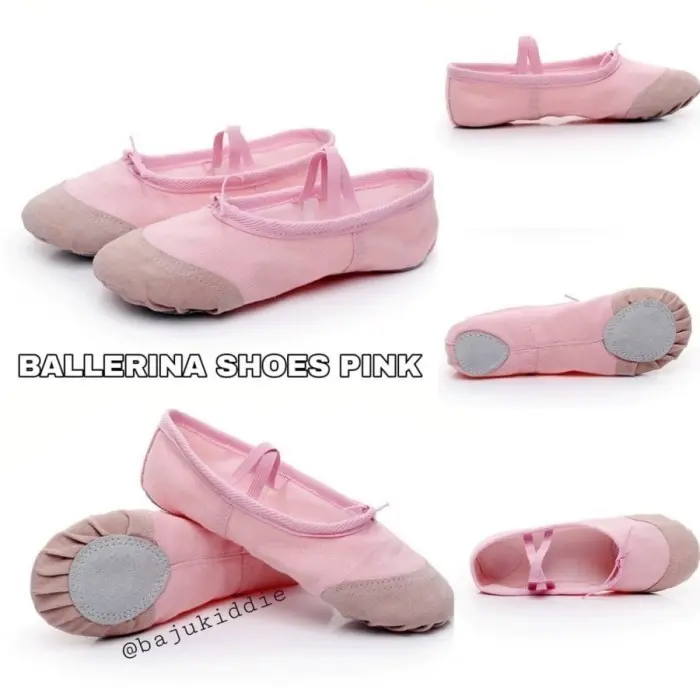 BAJUKIDDIE BALLERINA SHOES sepatu balet kanvas nari tarian dansa anak Wanita 1