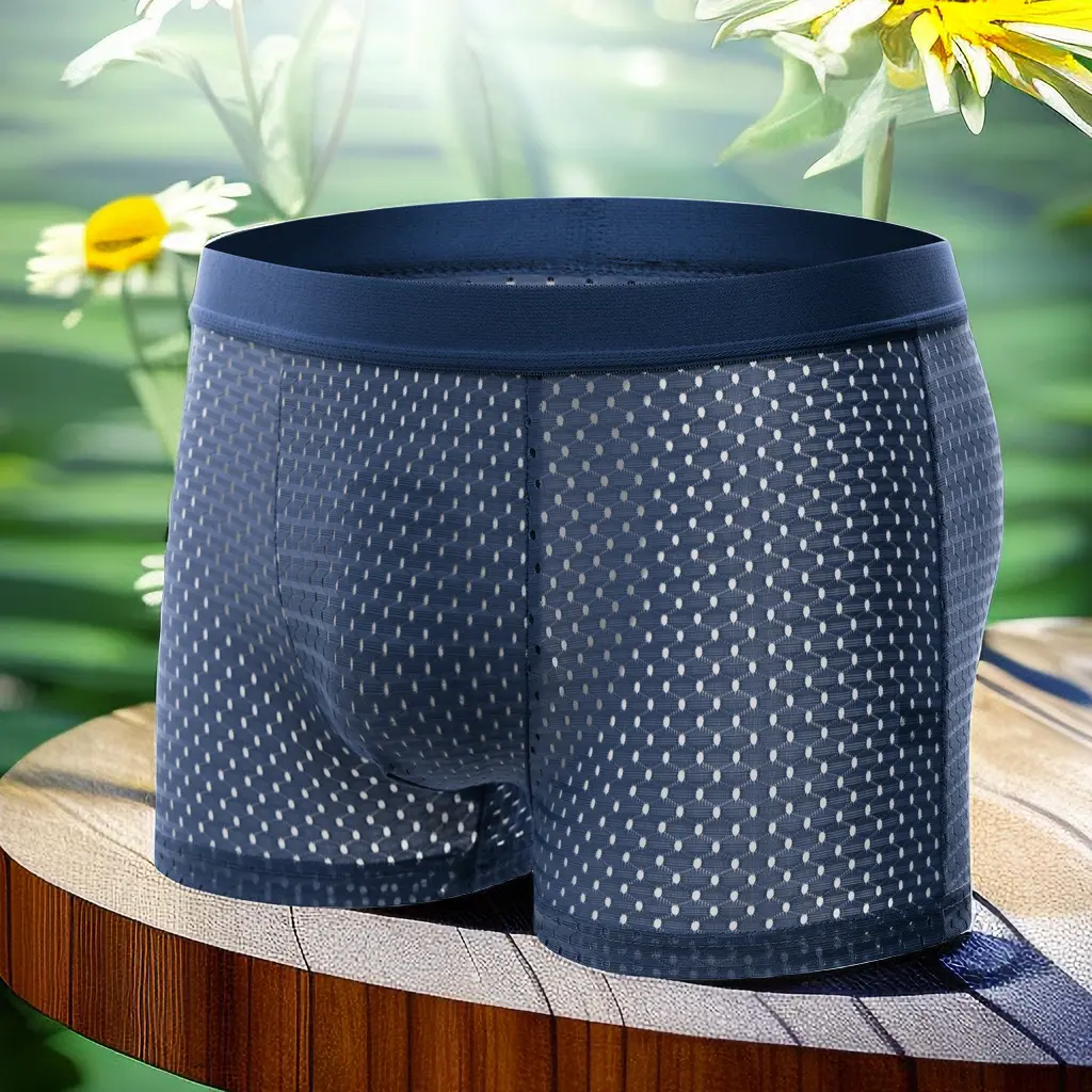 Men's Underwear for Summer: Cool and Comfortable Ice Silk Boxers Plain Trunks Shorts