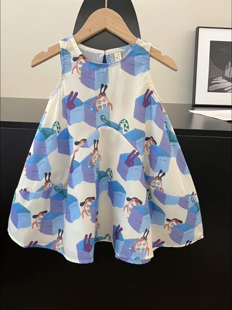 Product Introduction of Girls' Summer Dress Little Girl Princess Dress Korean Style Loose Casual T-Shirt Dress for Big Kids Summer Thin Style 18